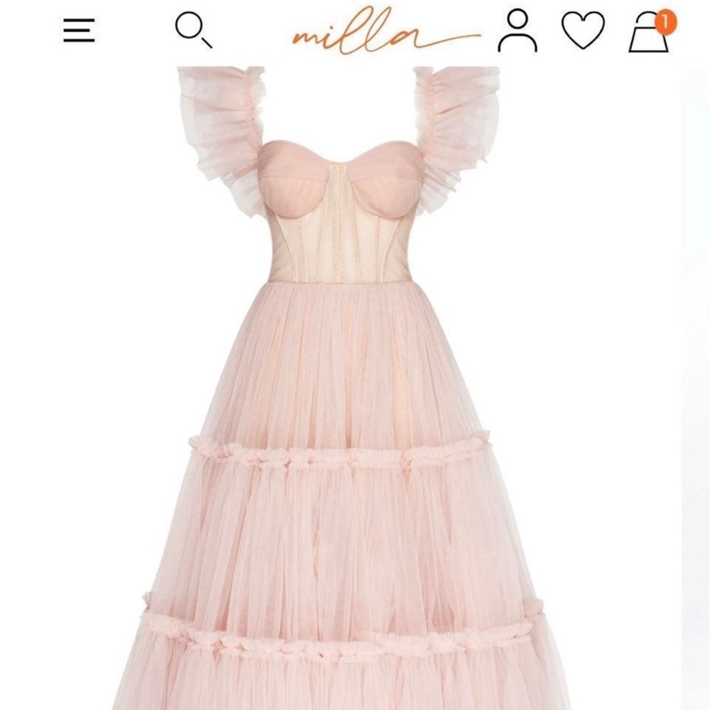 Milla Ruffled Tulled Dress